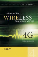 Advanced wireless communications : 4G technologies /