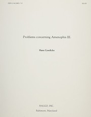 Problems concerning Amenophis III. /