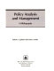 Policy analysis and management : a bibliography /