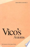 Vico's axioms : the geometry of the human world /