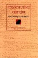 Constituting critique : Kant's writing as critical praxis /