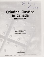 Criminal justice in Canada /