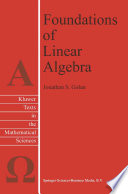 Foundations of Linear Algebra /