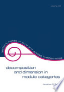 Decomposition and dimension in module categories /