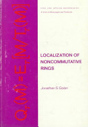 Localization of noncommutative rings /