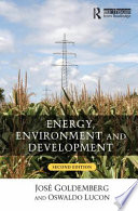 Energy, environment and development /