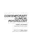 Contemporary clinical psychology.