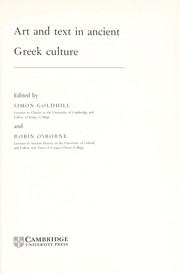 Art and text in ancient Greek culture /