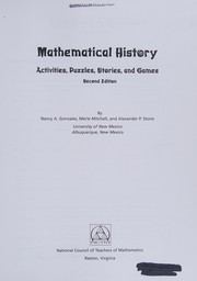 Mathematical history : activities, puzzles, stories, and games /