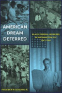 American dream deferred : Black federal workers in Washington, DC, 1941-1981 /