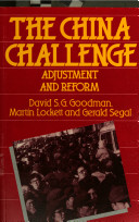 The China challenge : adjustment and reform /
