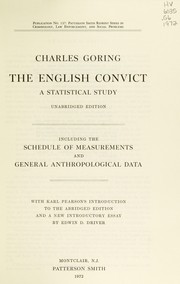 The English convict ; a statistical study.