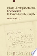Briefwechsel, 1736-1737 : Unter Einschluß des Briefwechsels von Luise Adelgunde Victorie Gottsched /