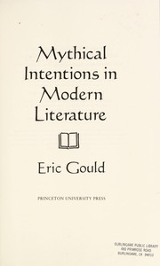 Mythical intentions in modern literature /