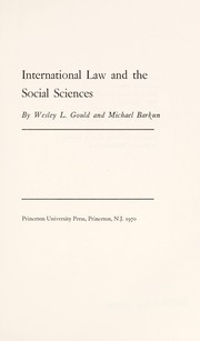 International law and the social sciences /