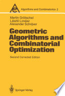 Geometric Algorithms and Combinatorial Optimization /