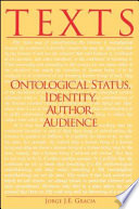 Texts : ontological status, identity, author, audience /