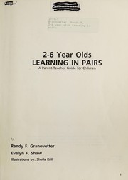 Learning in pairs : a parent-teacher instructor's guide for children, 2-6 year olds /