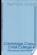 Cambridge, Corpus Christi College 41 : the Loricas and the Missal /