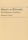 Rhetoric as philosophy : the humanist tradition /
