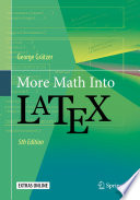 More Math Into LaTeX /