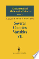 Several Complex Variables VII : Sheaf-Theoretical Methods in Complex Analysis /