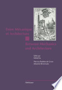 Entre Mécanique et Architecture / Between Mechanics and Architecture /