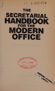 The secretarial handbook for the modern office /