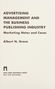 Advertising management and the business publishing industry : marketing notes and cases /