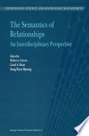 The Semantics of Relationships : An Interdisciplinary Perspective /