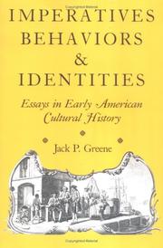 Imperatives, behaviors, and identities : essays in early American cultural history /
