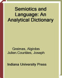 Semiotics and language : an analytical dictionary /