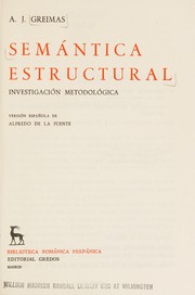 Semantica estructural: investigacion metodologica /