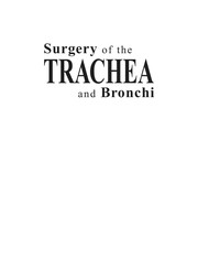 Surgery of the trachea and bronchi /