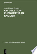 On deletion phenomena in English /