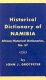 Historical dictionary of Namibia /