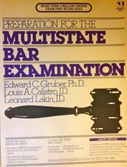 Preparation for the Multistate bar examination (MBE) /