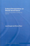 Critical perspectives on global governance : rights and regulation in governing regimes /
