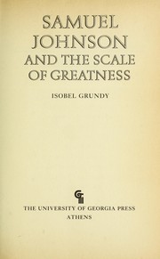 Samuel Johnson and the scale of greatness /