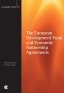 European development fund and economic partnership agreements /