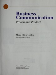 Business Communication : process and product /