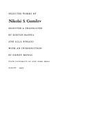 Selected works of Nikolai S. Gumilev /