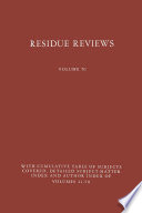 Residue Reviews /