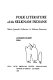 Folk literature of the Selknam Indians : Martin Gusinde's collection of Selknam narratives /