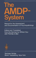 The AMDP-System : Manual for the Assessment and Documentation of Psychopathology /