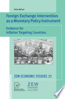 Foreign exchange intervention as a monetary policy instrument : evidence for inflation targeting countries /
