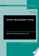 Creek (Muskogee) texts /