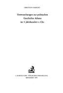 Untersuchungen zur politischen Geschichte Athens im 3. Jahrhundert v. Chr. /