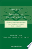 Wittgenstein: Meaning and Mind.