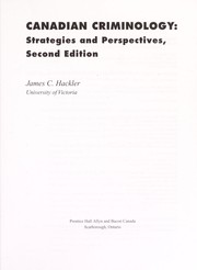 Canadian criminology : strategies and perspectives /